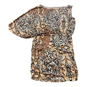 Cache Floral and Animal Print top